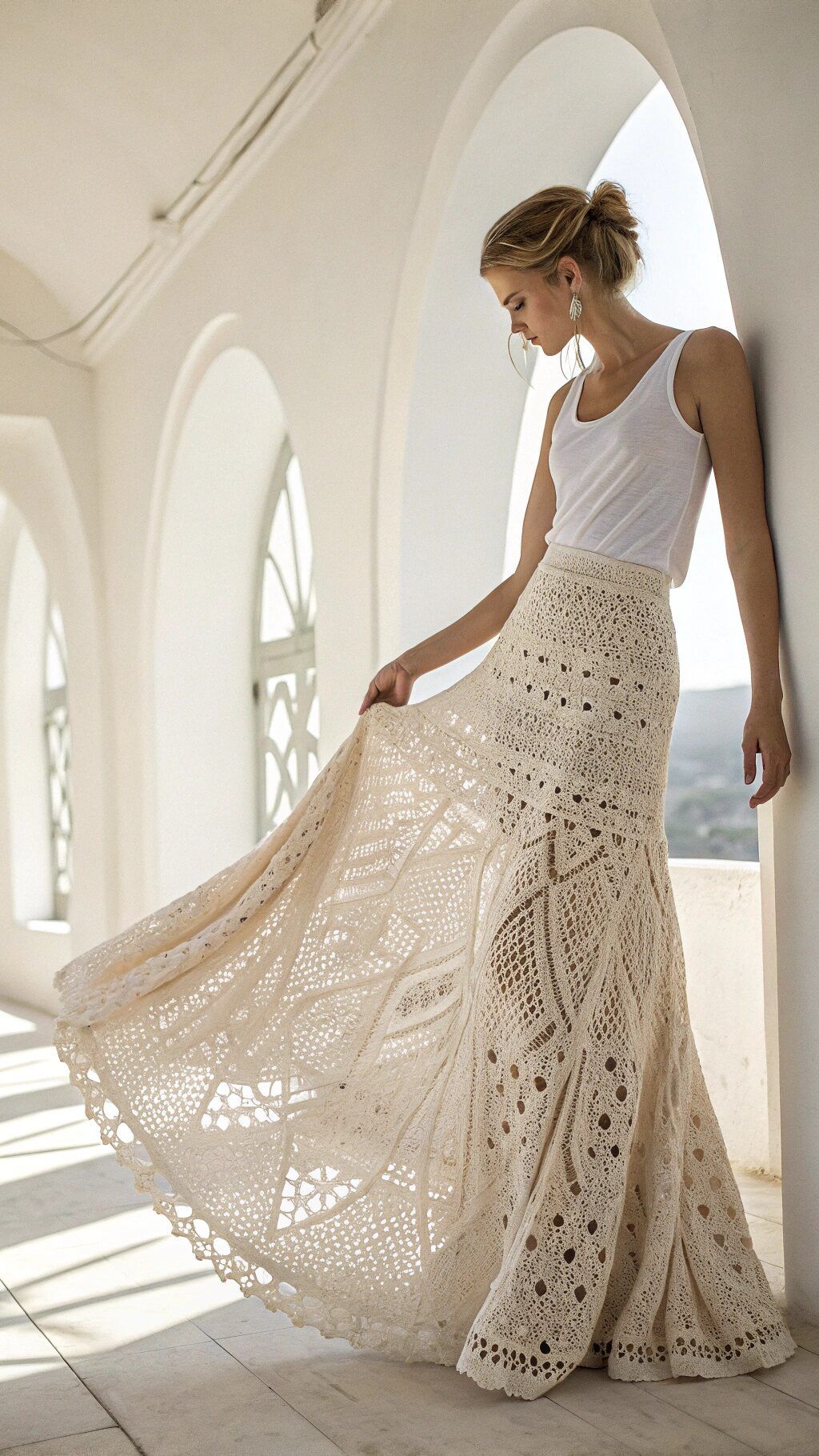 LONG CROCHET SKIRT
